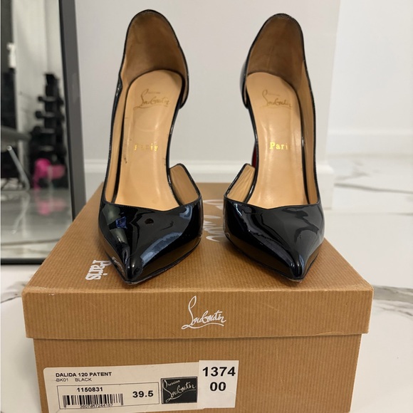 Christian Louboutin Black Patent Heels - Picture 1 of 10